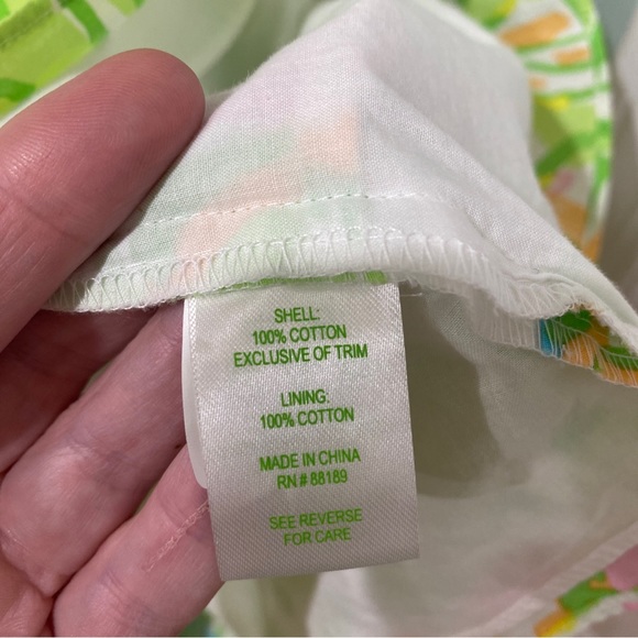 Lilly Pulitzer Ollie Strappy In Elephant Ears Fit And Flare With Mesh Trim Sz 10 - Picture 6 of 8